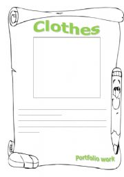 English Worksheet: Clothes Portfolio