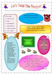 English Worksheet: Lets Twist The Tongue