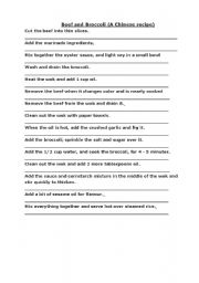 English worksheet: Passive voice recipe worksheet