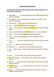 English Worksheet: using Gerunds, To infinitives and Participles