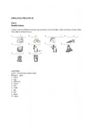 English worksheet: SPELLING PRACTICE - List 6