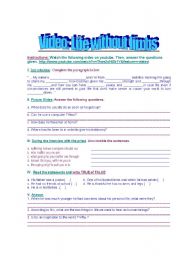 English Worksheet: BE INSPIRED...NICK VUJICIC !  ( Life without limbs )