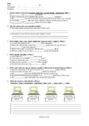 exam (simple past / present - present continuous - modals - quantifiers - comperative / superlative