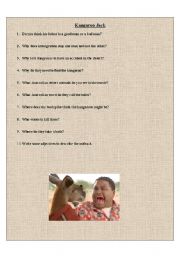 English worksheet: Kangaroo Jack