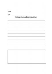 English worksheet: Writing and Picture Sheet