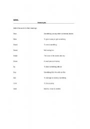 English worksheet: Homonyms and Homophones