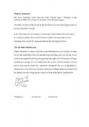 English Worksheet: chrismas