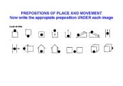 English Worksheet: Prepositions of place and movement