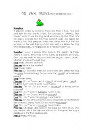 English Worksheet: The frog prince