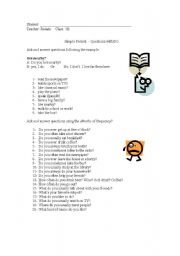 English worksheet: Oral activity using DO