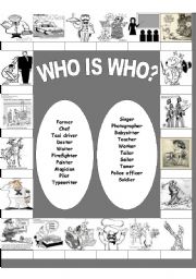 English Worksheet: who is who?