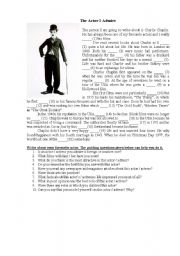 English Worksheet: The Actor I Admire