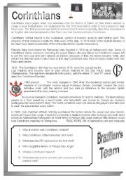 English Worksheet: Brazilians team - corinthians