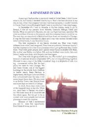 English Worksheet: Maria Jos in USA