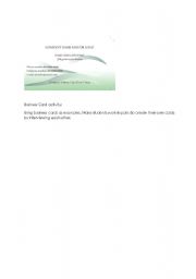 English Worksheet: Business Card activity