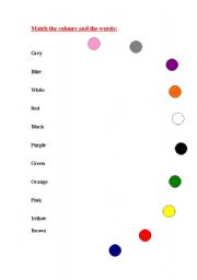 English Worksheet: colors