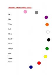 English worksheet: colors