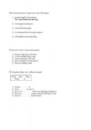English Worksheet: Present Progressive for Italian students