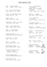 English Worksheet: Multiple Choice Grammar Revision Test 2 (2pages)