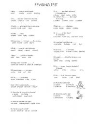 English Worksheet: Multiple Choice Grammar Revision Test 2 (2pages)