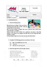 Teste on Present Continuous (page 1 of 4)