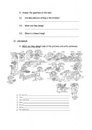 test on present continuous tense (page 2 of 4)