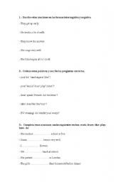 English worksheet: The Present Simple