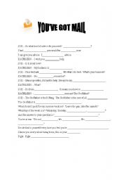 English Worksheet: Youve got mail scene 15