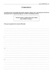 English worksheet: Exam samples - Writing 7
