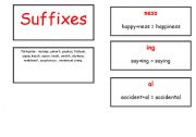 English worksheet: suffixes