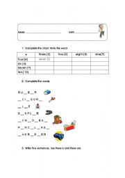English worksheet: Review for beginners