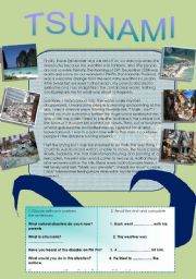 English Worksheet: Tsunami