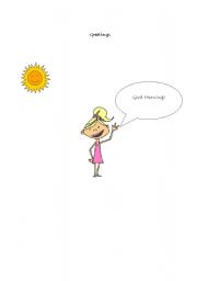 English Worksheet: greetings posters