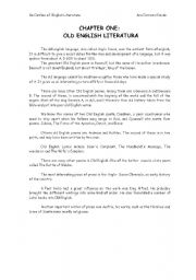 English worksheet: Sumary chapter one