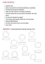 English Worksheet: THEMATIC UNIT: THE SOLAR SYSTEM 2/4