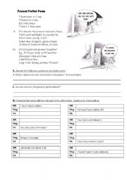 English Worksheet: Present perfect poem