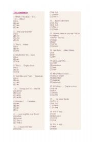 English Worksheet: TN1