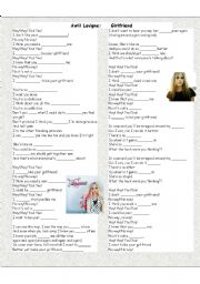 English Worksheet: Girlfriend by Avril Lavigne