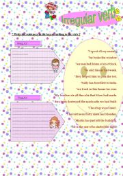English Worksheet: Irregular verbs