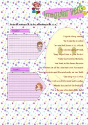 English worksheet: Irregular verbs