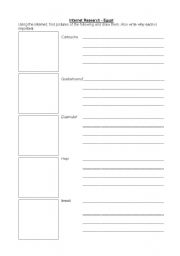 English Worksheet: Egypt Internet Research 