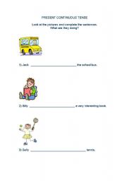 English worksheet: Present Continuous