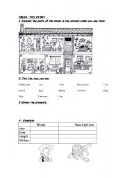 English Worksheet: toy story