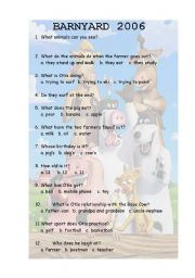 English Worksheet: BARNYARD 2006