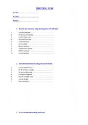 English Worksheet: test