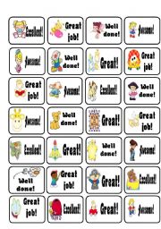 English Worksheet: AWARD STICKERS