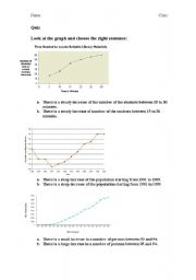 English worksheet: Line graph activity