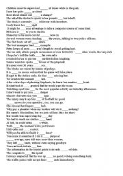 English Worksheet: prepositional phrases GAP-FILL