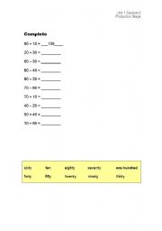 English worksheet: complete