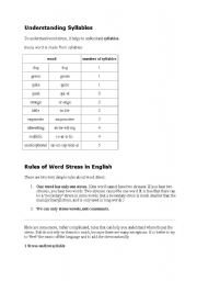 syllables and word stress